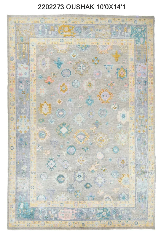 carpet binding near me cost-10x14 Modern Oushak Area Rug