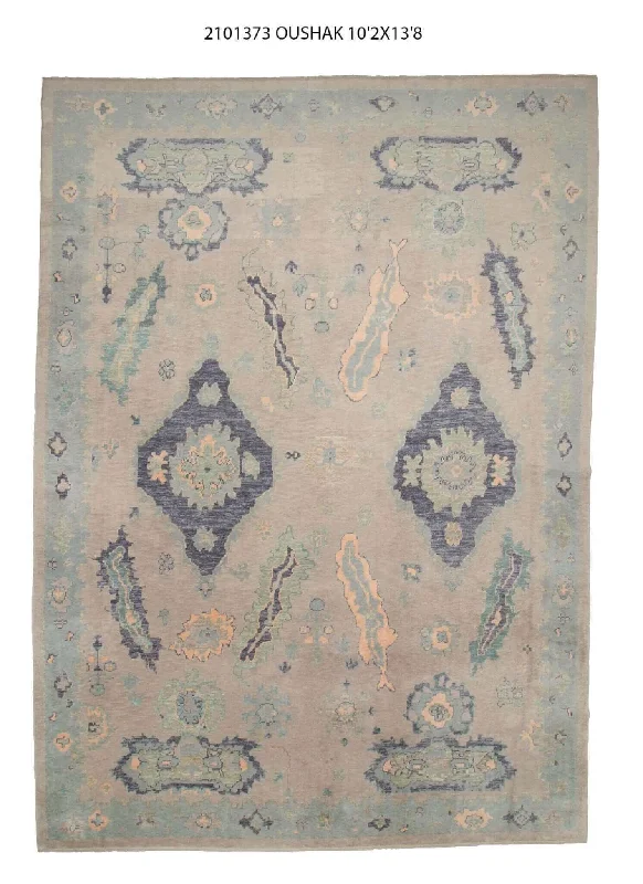 carpet binding near me cost-10x14 Modern Oushak Area Rug