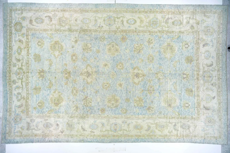 how to clean corduroy carpet-12x19 Blue Modern Oushak Area Rug