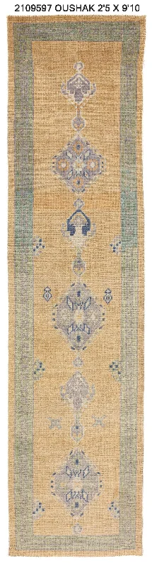 best carpet for pet friendly homes-2x10 Modern Oushak Area Runner Rug