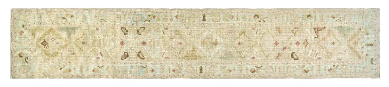 carpet binding tape near me-2x14 Soft Modern Oushak Runner Rug