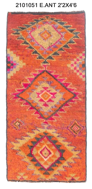 best carpet for home entrances-2x5 Old & Vintage Turkish Area Rug