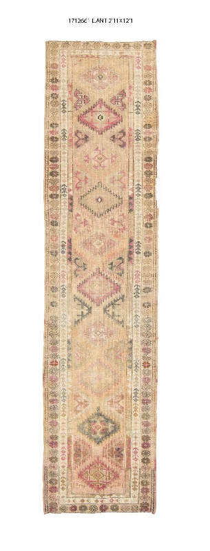 carpet underlay for outdoor use-3x12 Old & Vintage Turkish Area Runner Rug