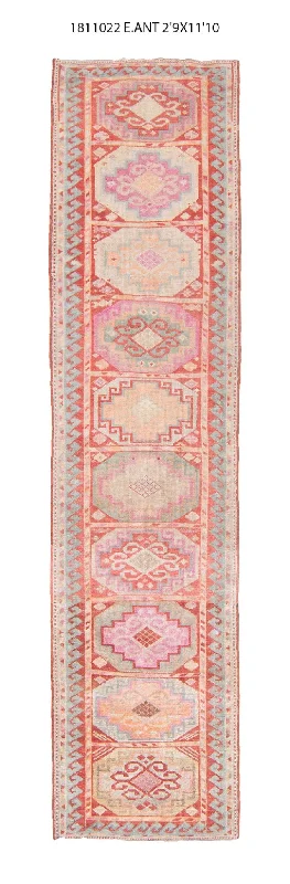 carpet underlay for concrete floors-3x12 Old & Vintage Turkish Area Runner Rug