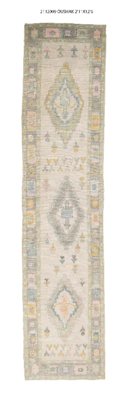 best carpet for family rooms-3x13 Modern Oushak Area Runner Rug