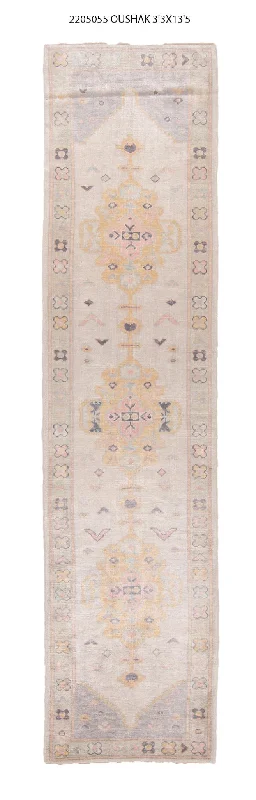 carpet underlay for moisture-3x13 Modern Oushak Area Runner Rug