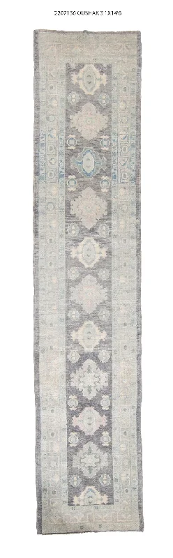 best carpet for outdoor patios-3x15 Modern Oushak Area Runner Rug