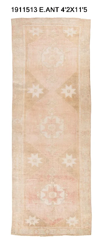 best carpet for sunrooms-4x11 Old & Vintage Turkish Area Runner Rug