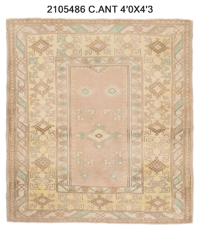 best carpet cleaner for deep stains-4x4 Old & Vintage Turkish Area Rug