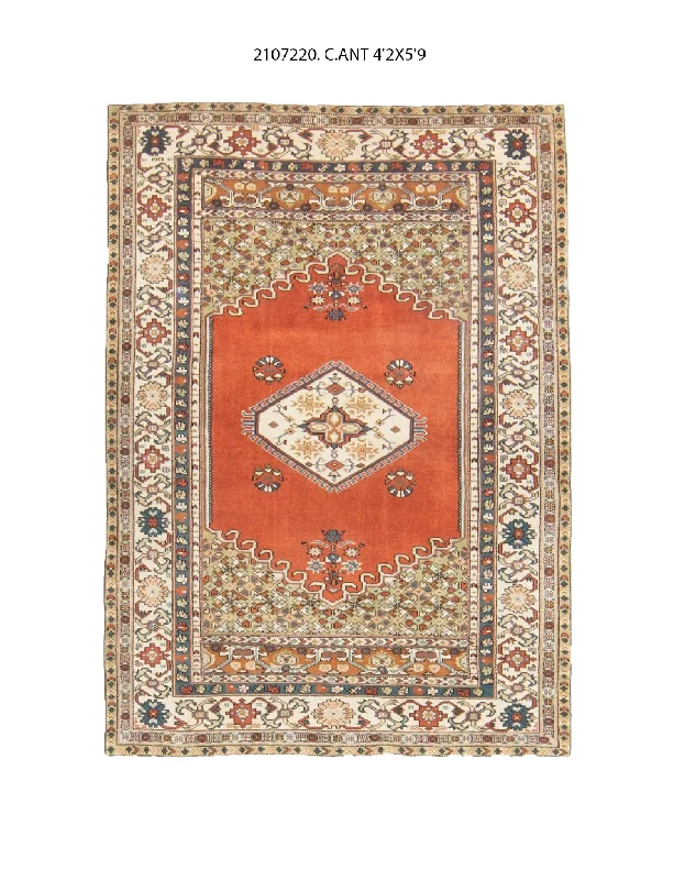 cleaning vomit stains from carpet-4x6 Old & Vintage Turkish Area Rug