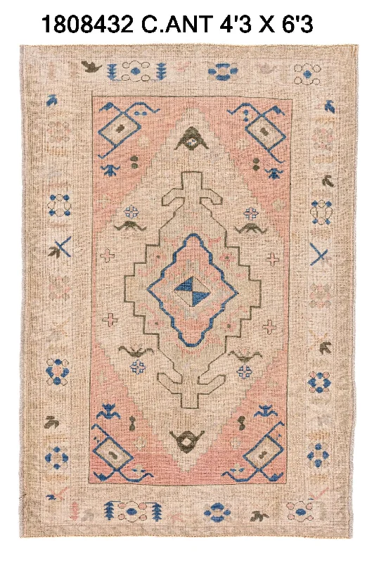 best carpet for kids rooms-4x6 Yellow Vintage Turkish Area Rug