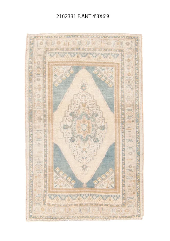 affordable carpet steam cleaning-4x7 Old & Vintage Turkish Area Rug