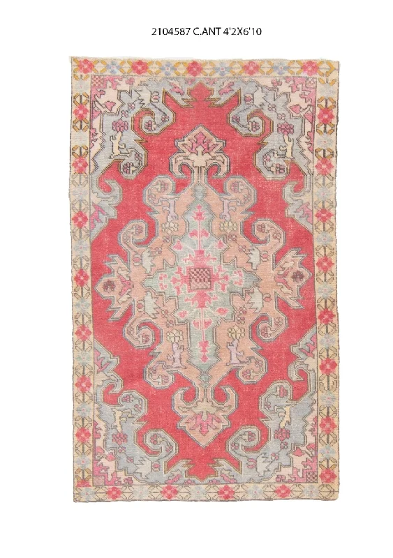 carpet cleaning for allergy relief-4x7 Old & Vintage Turkish Area Rug