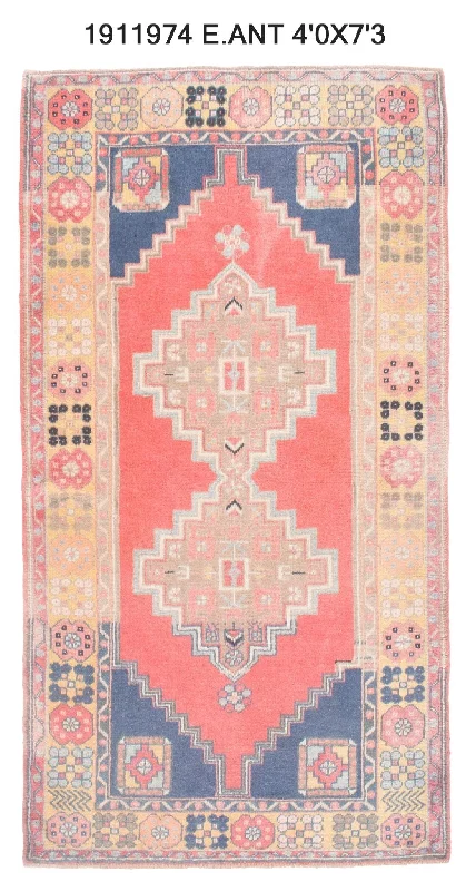 carpet repair for small tears-4x7 Old & Vintage Turkish Area Rug