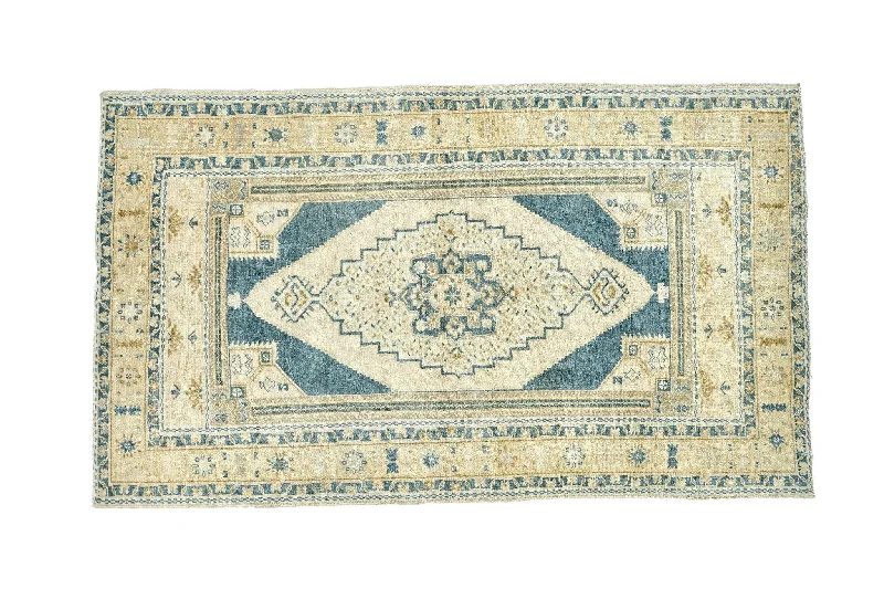 how to clean olefin carpet-4x7 Wheat & Peacock Blue Vintage Turkish Area Rug