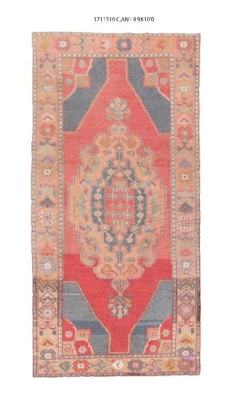 carpet tiles for home office-5x10 Old & Vintage Turkish Area Rug