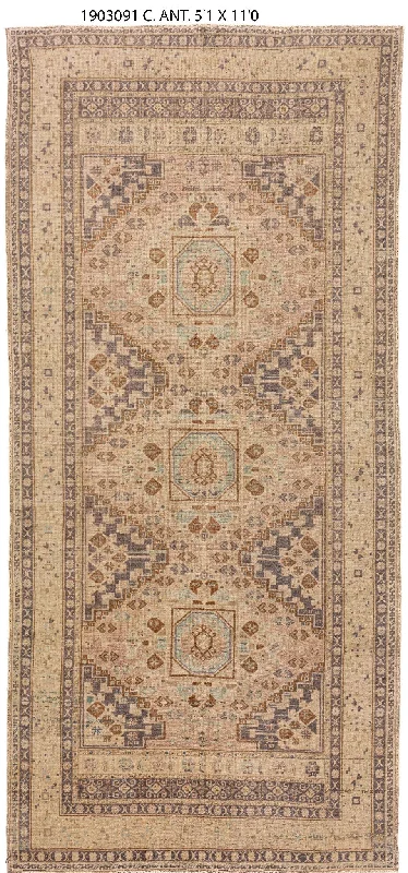 carpet underlay for pet hair-5x11 Old & Vintage Turkish Area Rug