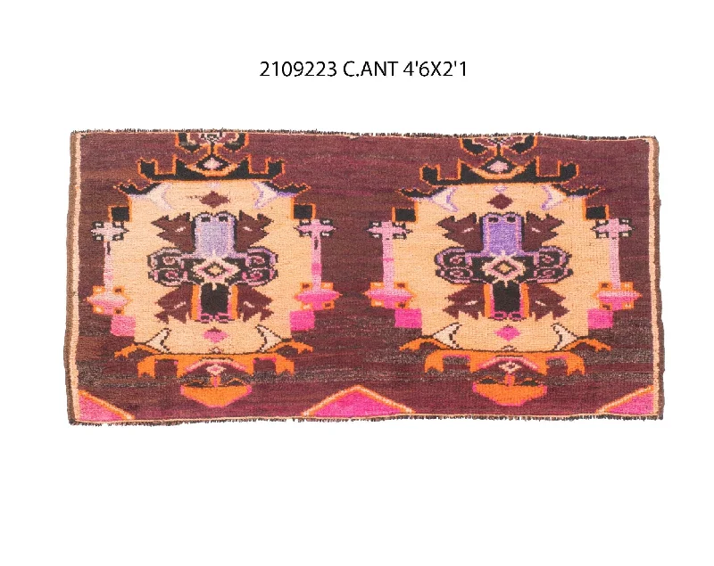 best carpet cleaner for pet messes-5x2 Old & Vintage Turkish Area Rug