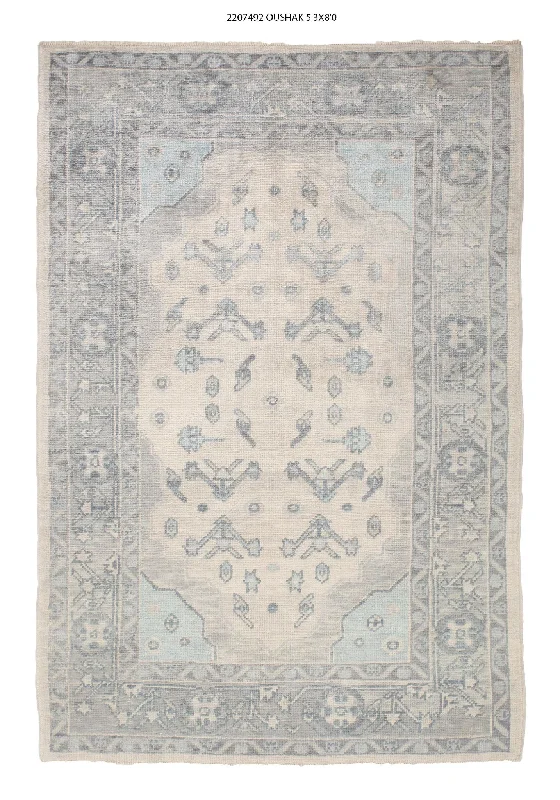 carpet installation cost reviews-5x8 Modern Oushak Area Rug