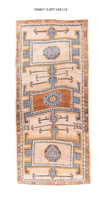 carpet padding types explained-6x13 Old & Vintage Turkish Area Rug