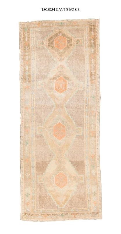 best carpet for allergy sufferers-6x14 Old & Vintage Turkish Area Rug