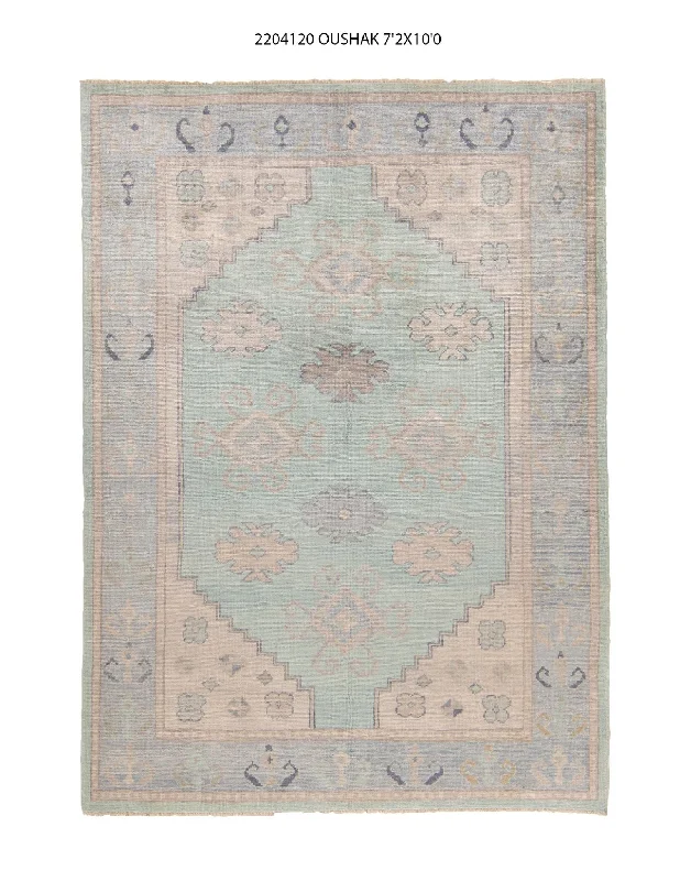 carpet recycling near me-7x10 Modern Oushak Area Rug