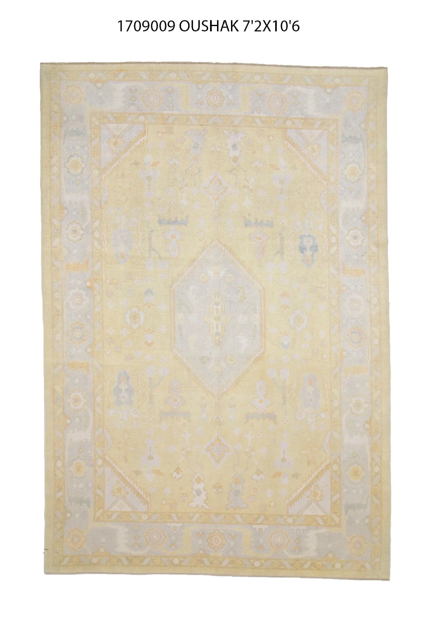 best carpet for outdoor use-7x11 Yellow Modern Oushak Area Rug