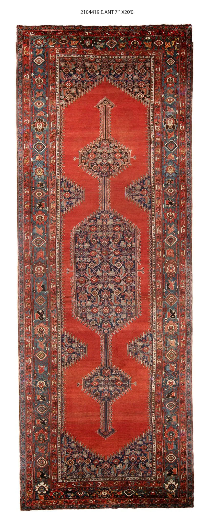 carpet repair for small tears-7x20 Old & Vintage Turkish Area Rug