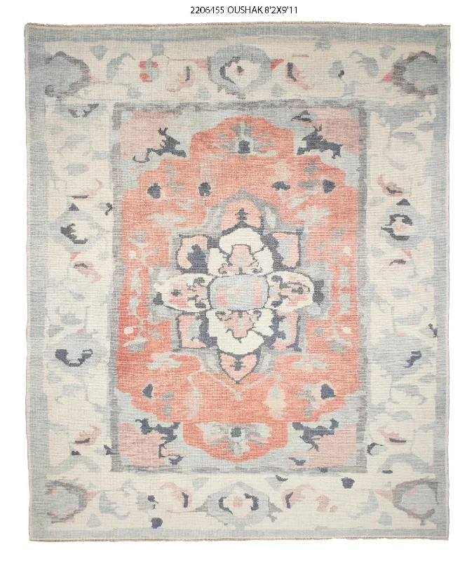 best carpet for minimalist design-8x10 Modern Oushak Area Rug