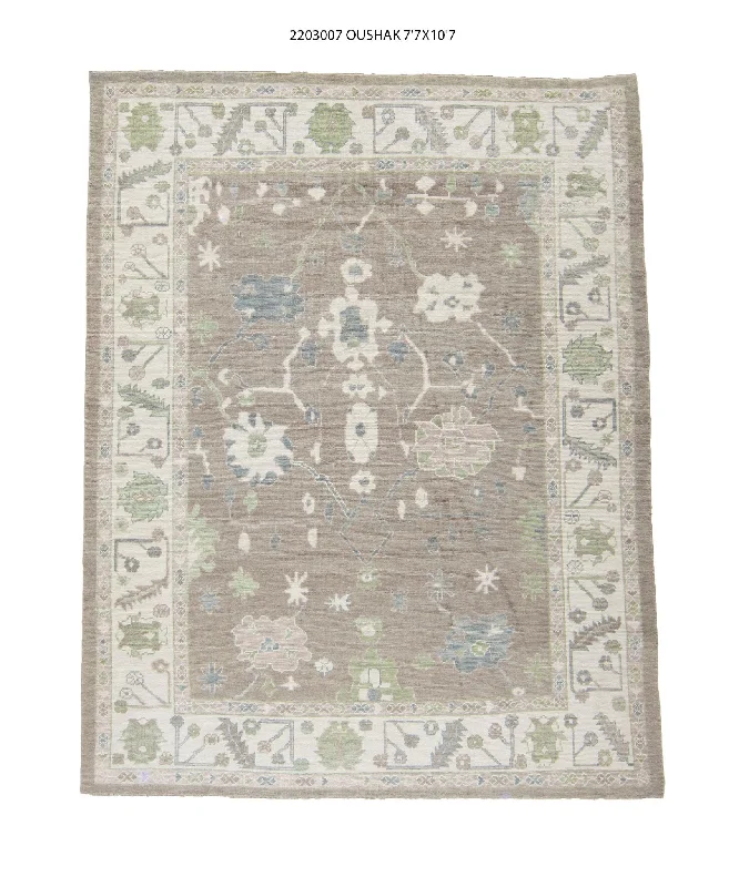 carpet installation cost near me-8x11 Modern Oushak Area Rug