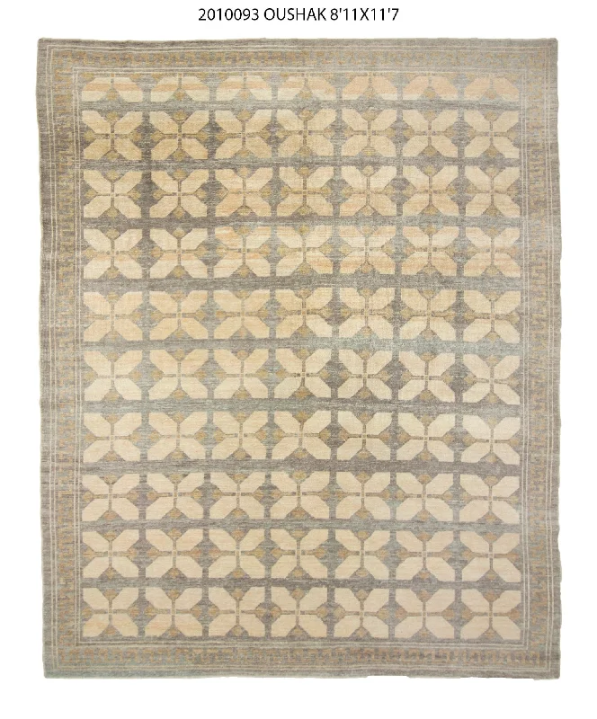 carpet underlay for durability-9x12 Modern Oushak Area Rug