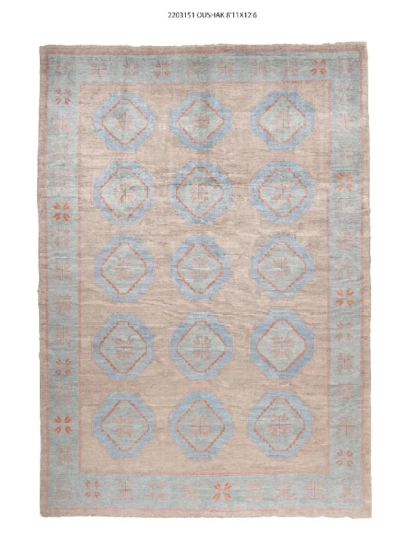 carpet protector for furniture-9x13 Moden Oushak Area Rug