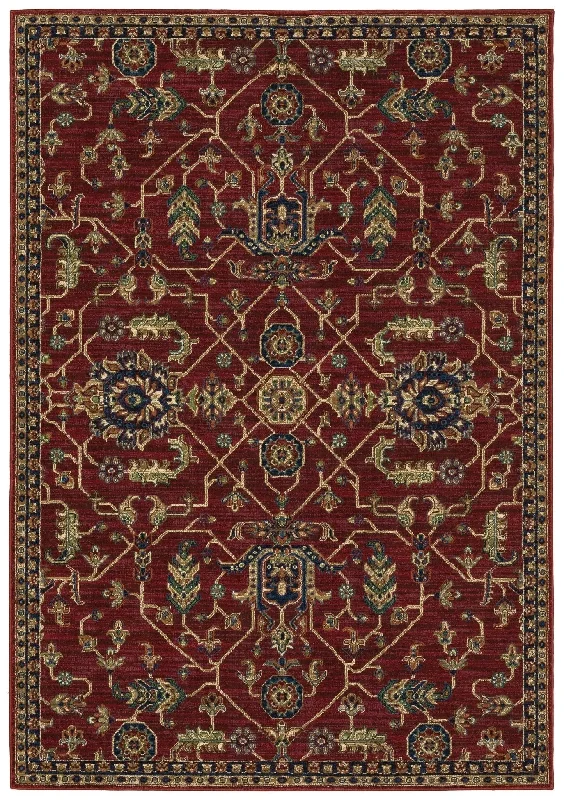 best carpet for family rooms-Ankara 531R Red/Blue Rug