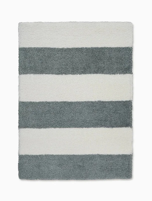 carpet repair for loose seams-Chicago Shag by Calvin Klein CK722 White/Grey Rug