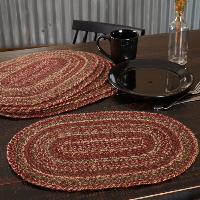 Affordable outdoor cushions-Cider Mill Braided Jute Placemat Set of 6