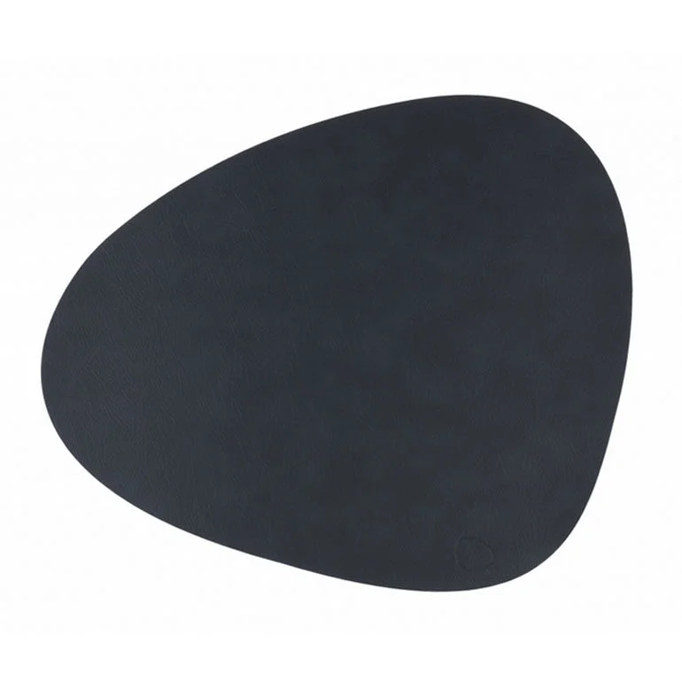 Best smart bulbs for home-Leather table mat - curve nupo black