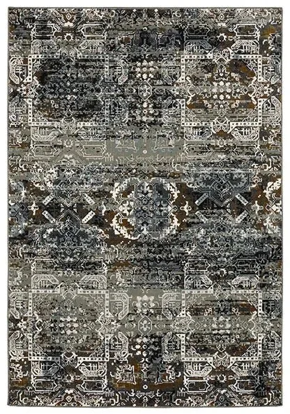 carpet padding thickness guide-Gemini 2060V Charcoal/Multi Rug