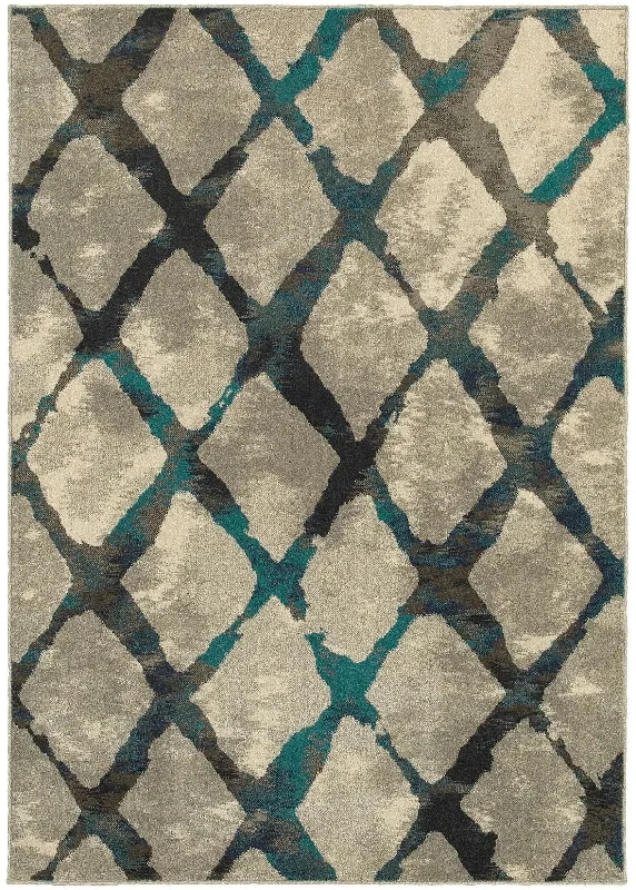 carpet underlay for luxury-Highlands 6613A Grey Blue Rug