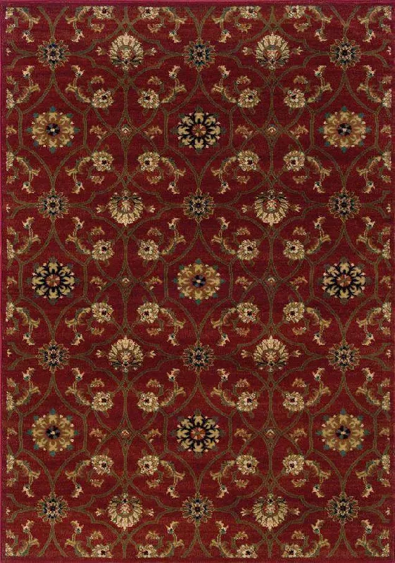 carpet cleaning for eco homes-Hudson 3299A Red/ Brown Rug