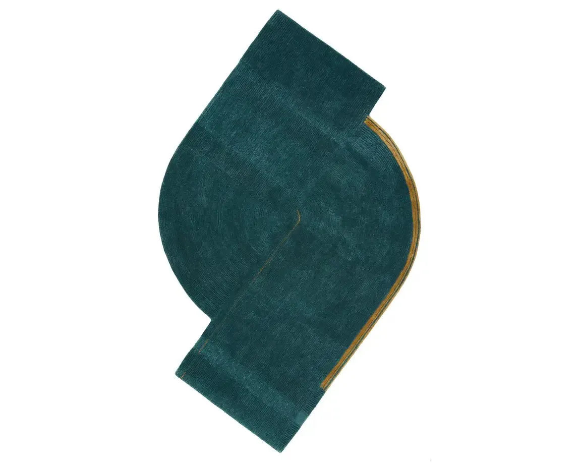 how to remove gum from carpet naturally-Iconic ICO03 Teal/Gold Rug