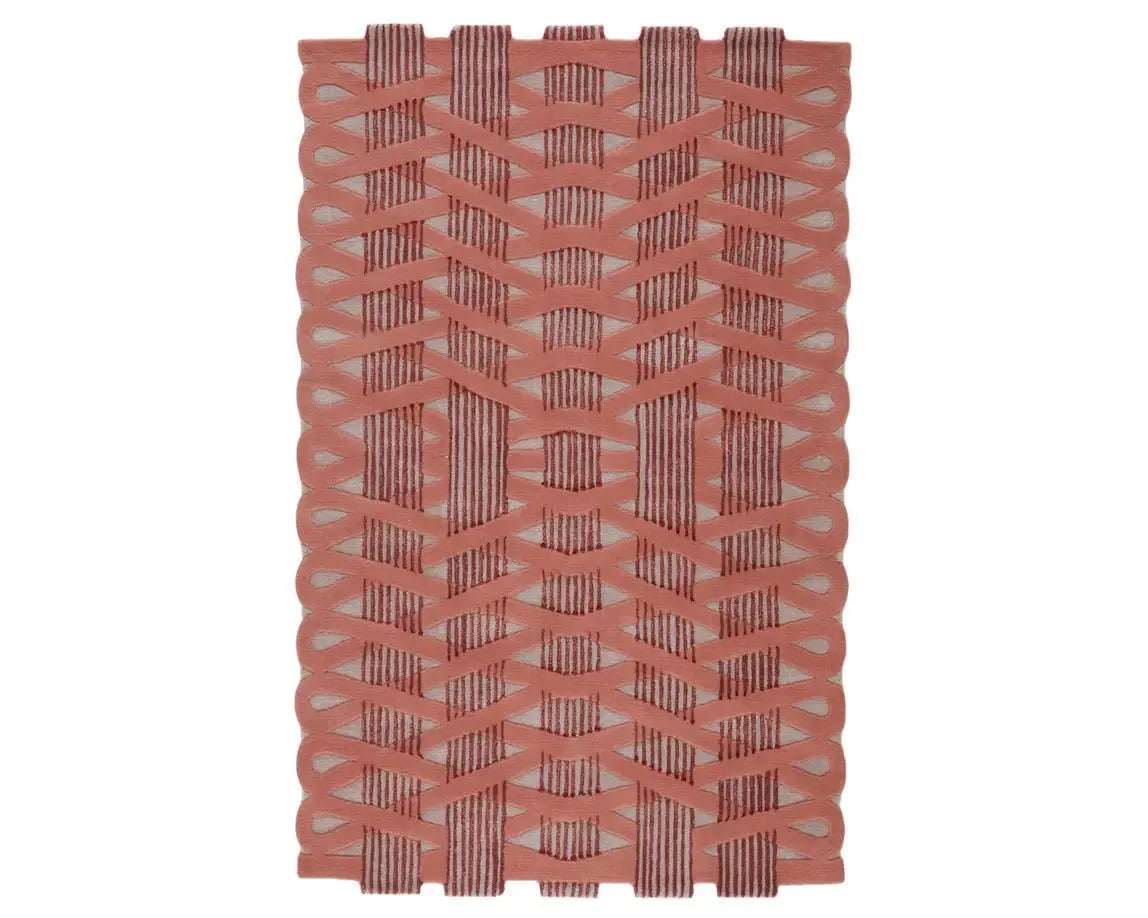 best carpet for pet play areas-Jaipur Wunderkammer JWK02 Orange/Wine Rug