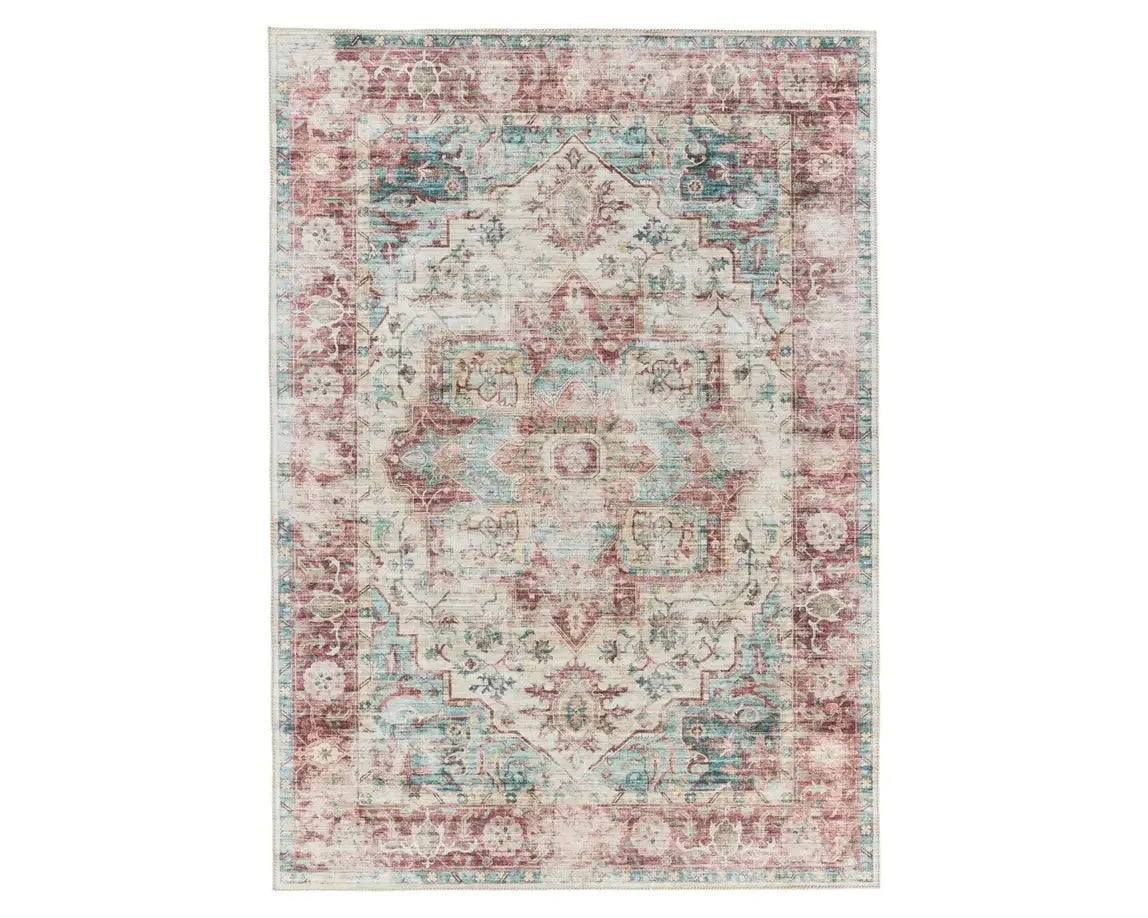 modern carpet design trends-Kalesi KLS10 Red/Teal Rug