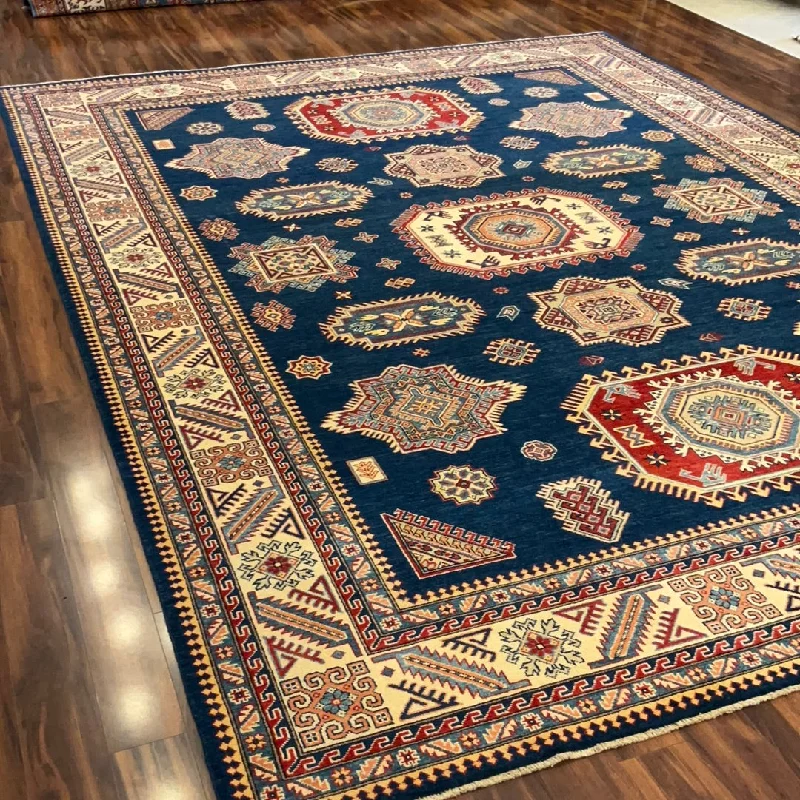 carpet stain removal with borax-Kaoud Rugs 10.1X13.9 Rectangle NAVY ANT. KAZAK Area Rug