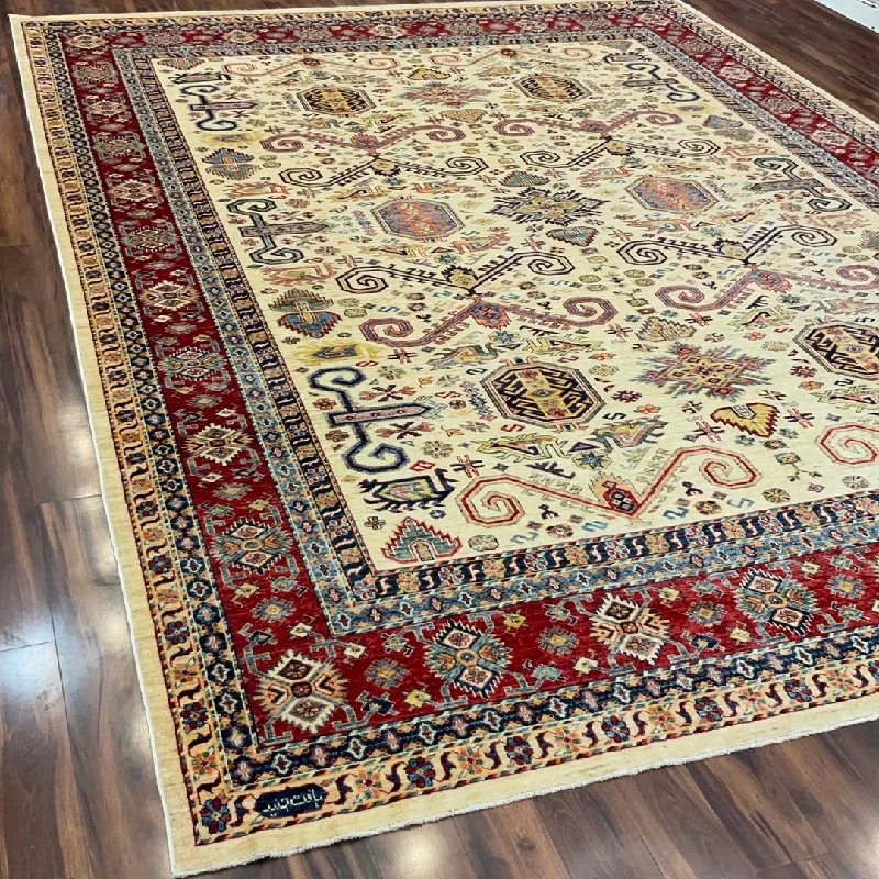 carpet cleaning for pet stains-KAOUD RUGS 10.2X14.2 RECTANGLE BEIGE ANT. SHIRAZ AREA RUG