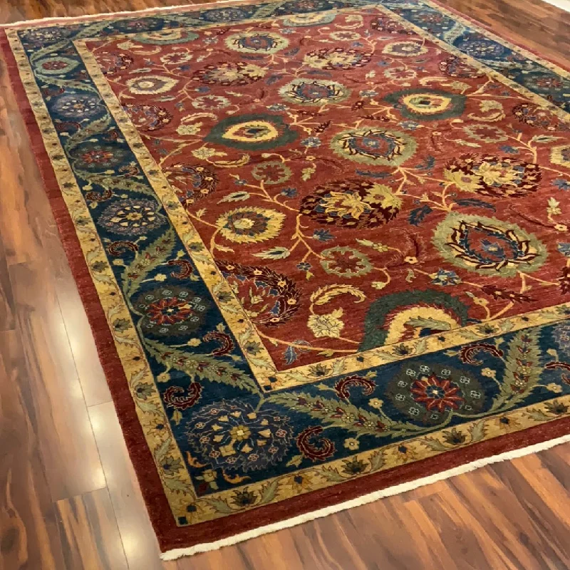 carpet underlay for pet messes-Kaoud Rugs 10X14.9 Rectangle BURGUNDY ANT. VERAMINE Area Rug