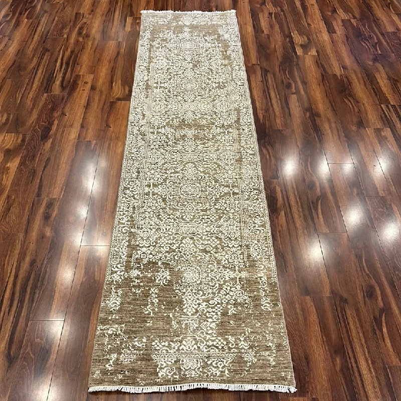 best carpet for home theater-KAOUD RUGS 2.6X10.4 RUNNER BROWN CONTEMP AREA RUG