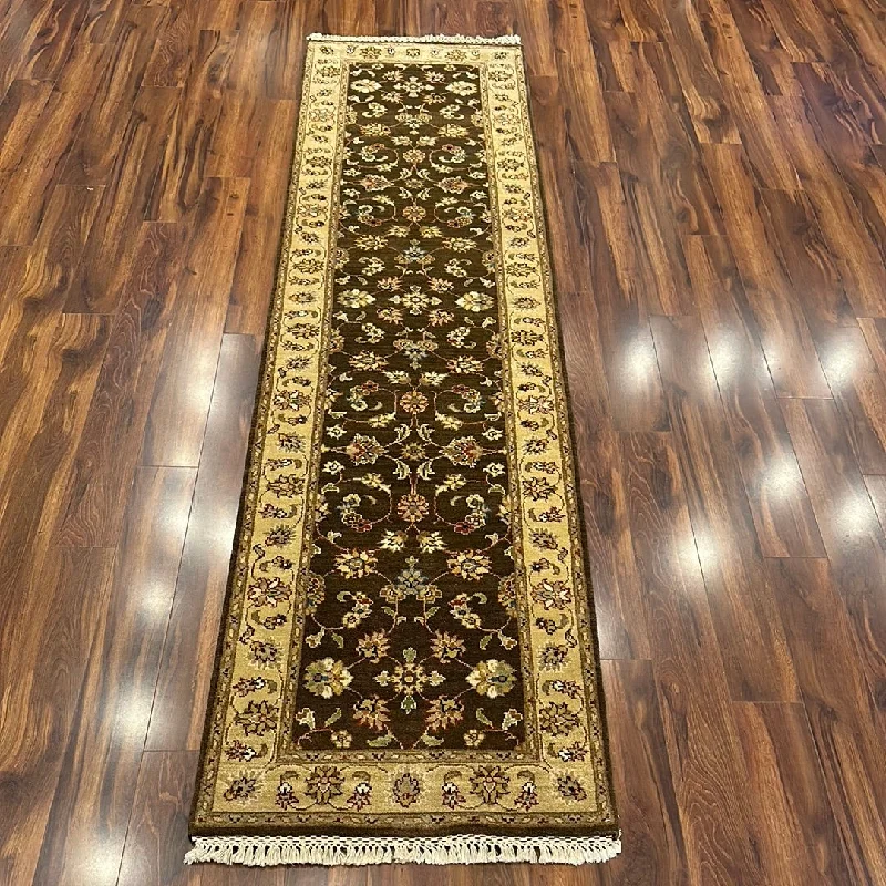 carpet underlay for sound-Kaoud Rugs 2.7X9.11 Runner BROWN ANT. MAHAL Area Rug