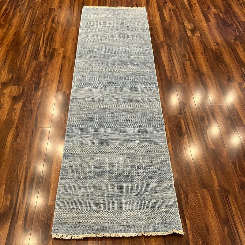 cleaning soda stains from carpet-Kaoud Rugs 2.8X10.3 Runner LIGHT BLUE HERRINGBONE Area Rug