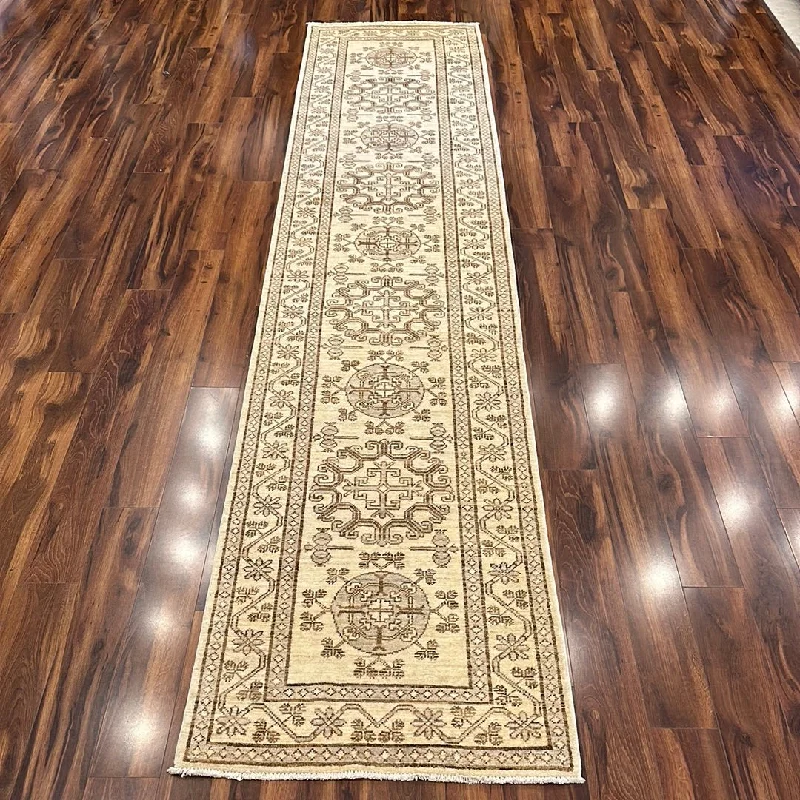 eco-friendly carpet installation-Kaoud Rugs 2.8X12.10 Runner BEIGE ANT. SHIRAZ Area Rug