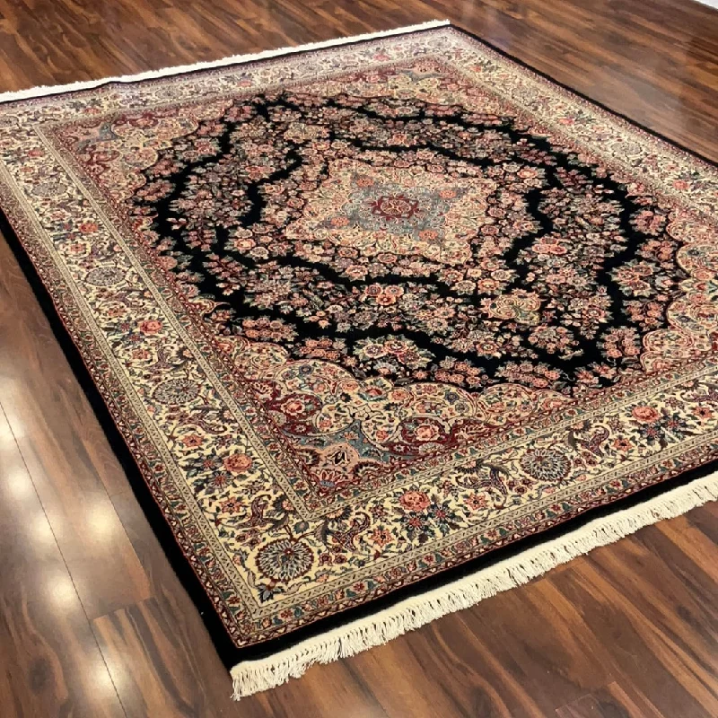 carpet stain removal with homemade mix-KAOUD RUGS 7.10 x 9.11 RECTANGLE BLACK KERMAN AREA RUG